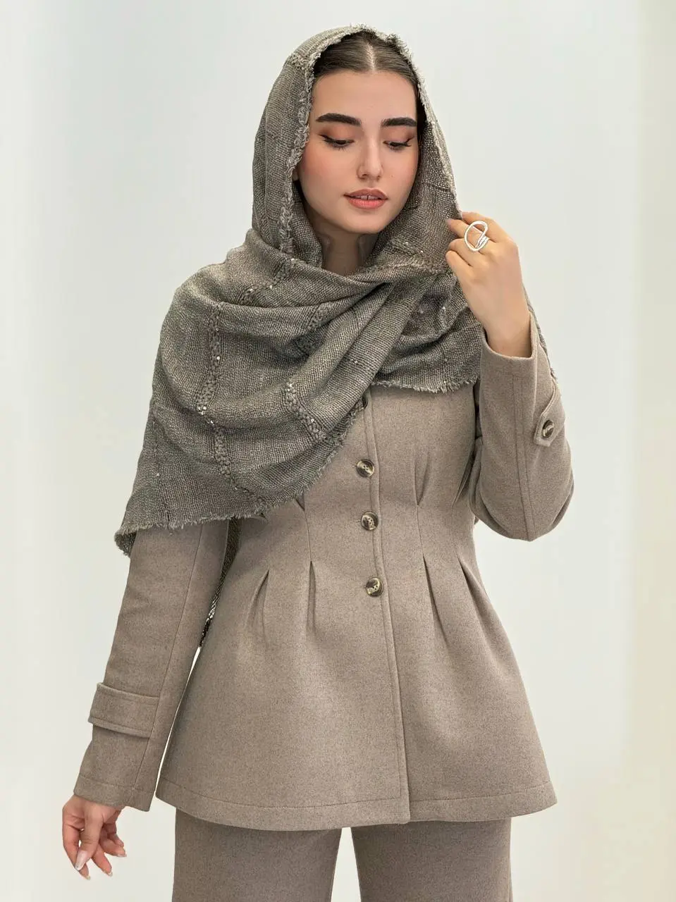 7628-شال پاییزه مخمل